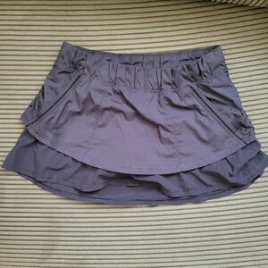 Lululemon In A Flash Gray Athletic Skirt Skort Size 6